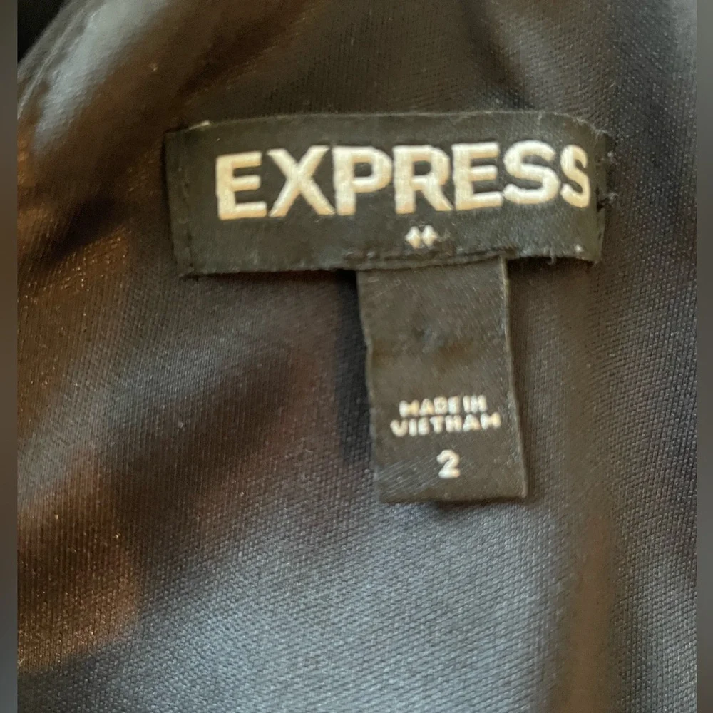 Express Halter Neck Keyhole Back Mini Dress Black Formal Homecoming 2 - Picture 11 of 14